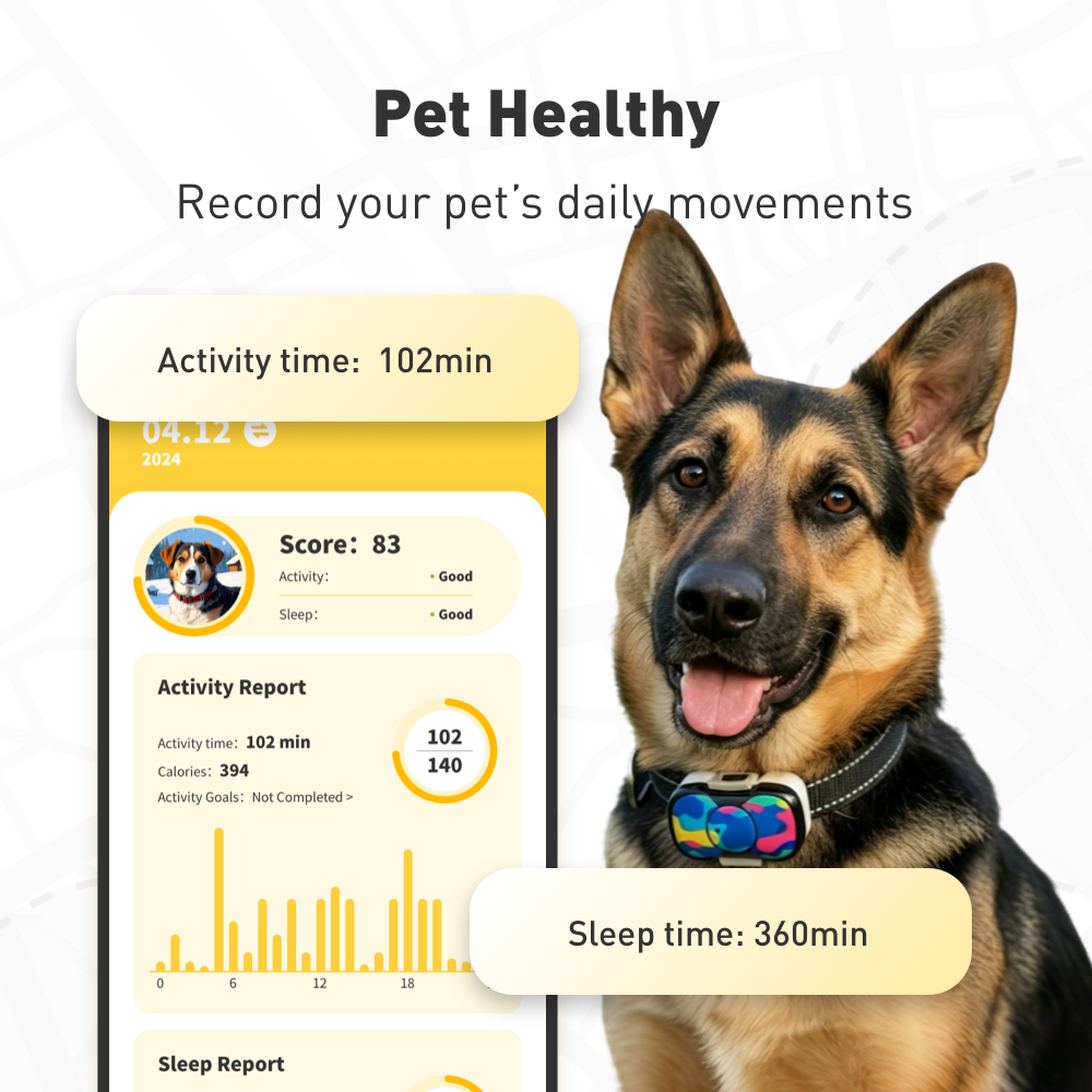 4G GPS Dog Tracker [12-Month Membership Included] No Monthly Fee, Real-Time Tracking,Virtual Fence Alerts
