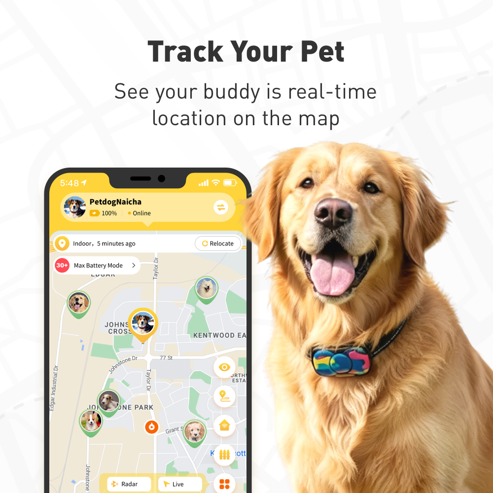 4G GPS Dog Tracker [12-Month Membership Included] No Monthly Fee, Real-Time Tracking,Virtual Fence Alerts